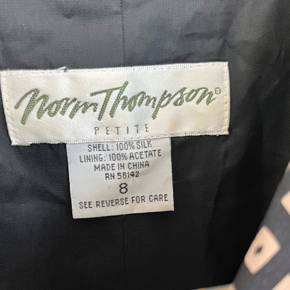 Vintage Norm Thompson | 100% Silk MIDI Dress - Picture 6 of 7